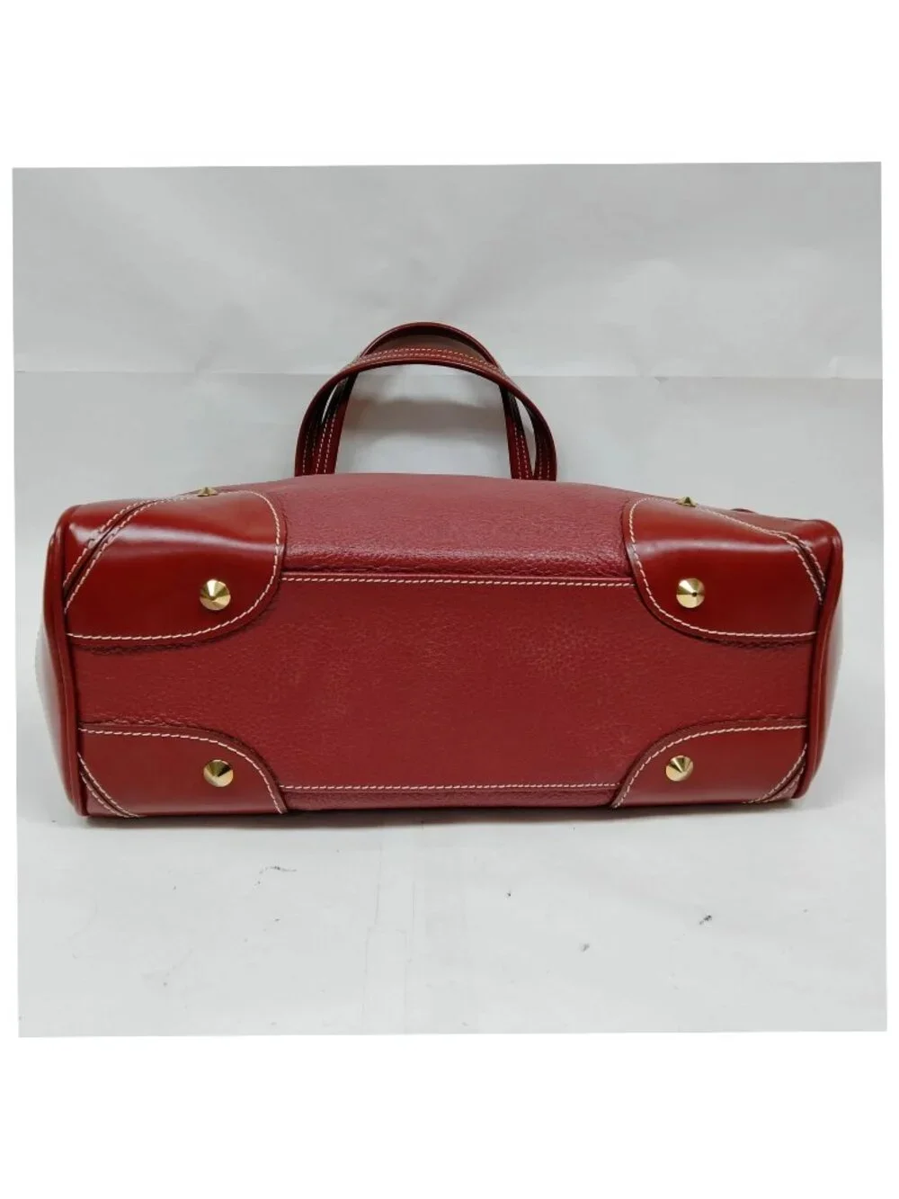 Authentic Louis Vuitton Suhali Le Fabuleux PM Red Leather Tote Shoulder Bag